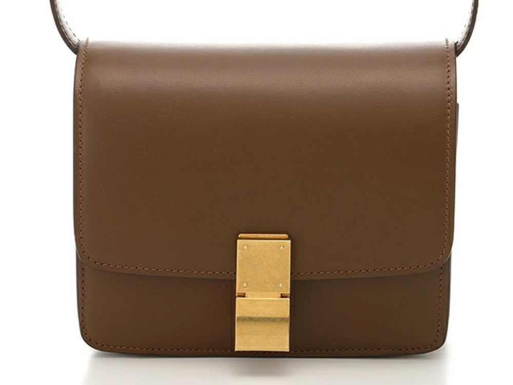 Celine Shoulder Bag Calfskin Camel Brown